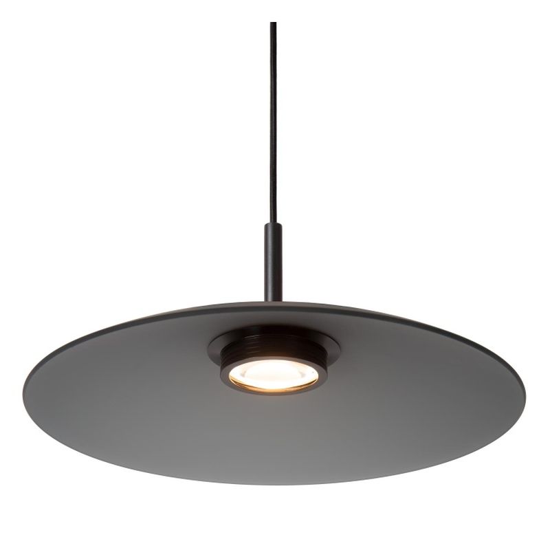 Lucide MENGA - Závesné svietidlo - Ø 40 cm - LED Rozm. - 1x12W 2700K - Smoke Grey
